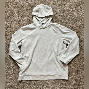 Men's Lululemon Textured Double-Knit Cotton Hoodie - Cream/Greyish White